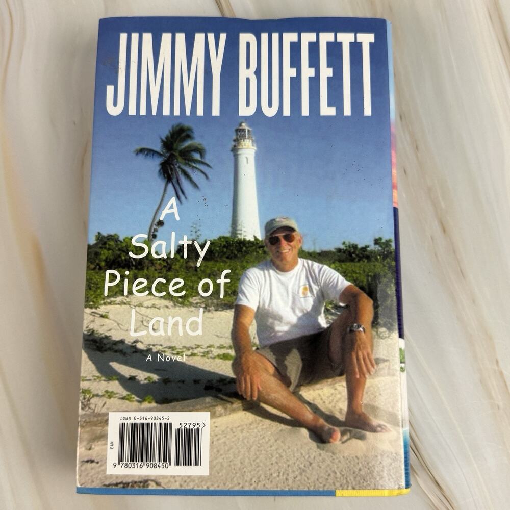 Jimmy Buffett A Salty Piece of Land Novel Hardcover Dust Jacket Adventure EUC - Picture 2 of 9